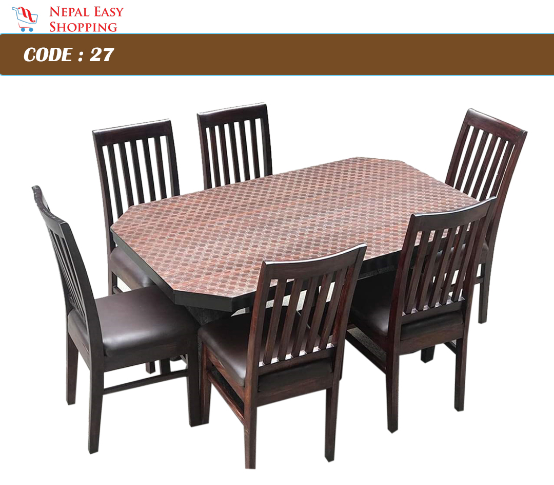 Dining Table Set ( 6 Chairs)- 42, Inch By 6 Ft