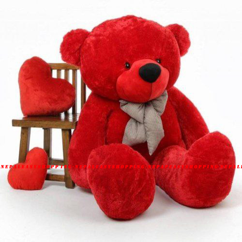 Teddy Red Colored Cotton Fabric Bear Stuffed Animal Gifts