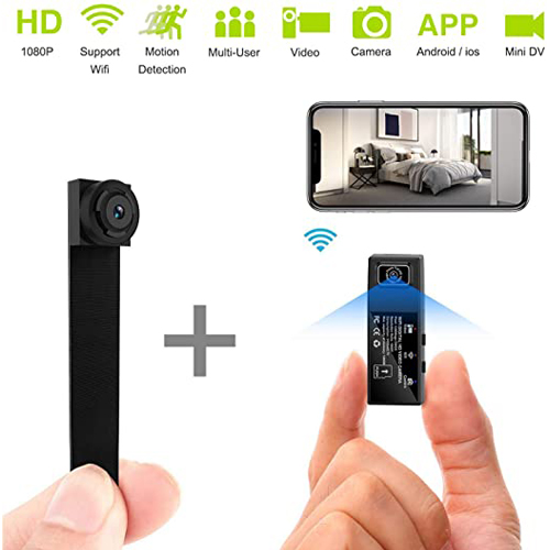 Spy Hidden Camera, Wireless Wi-Fi Camera 1080P App Mini Portable Covert Security Cam Motion Detection For Ios/Android Mobile Phone