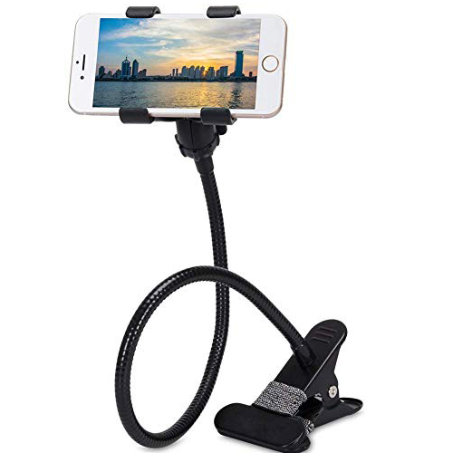 Phone Holder Adjustable Lazy Arm Stand Clip Clamp Flexible Mount on Table Bed Office Kitchen for Apple iPhone