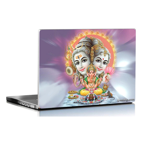 Lord shiva With ganesh Laptop Skin/Sticker/Cover/Decal Compatible for Any 15.6 or 17 Inches Laptop(Hp/Dell/Sony/Acer/Lenovo/Asus. Etc) Or Notebook