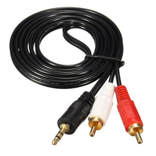1.5 Meter 3.5 Mm Stereo Audio Male To 2 Rca Male Cable (Black)