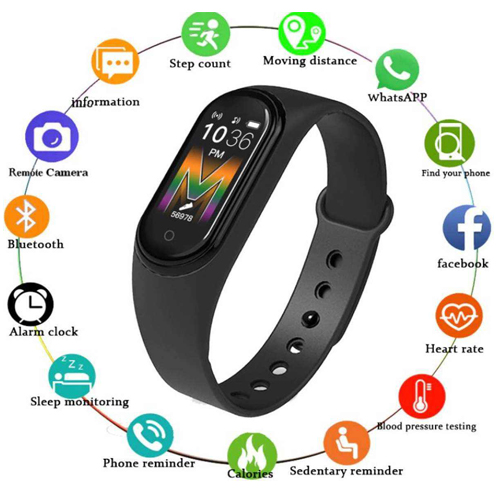 M5 Intelligence Bluetooth Health Waterproof Wrist Smart Band Watch