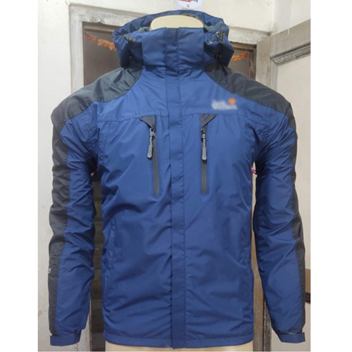Blue Windcheater Jacket with Hoodie Cap
