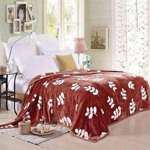 Brown Warm Faux Mink Flannel Thin King Sized Bed Covers