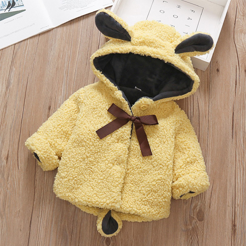 Girls Thick Coat Baby Lamb Cashmere Autumn And Winter Wear