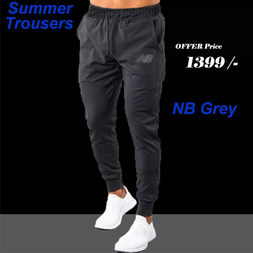 Men's Summer Grey Relaxed Fit Sweatpants