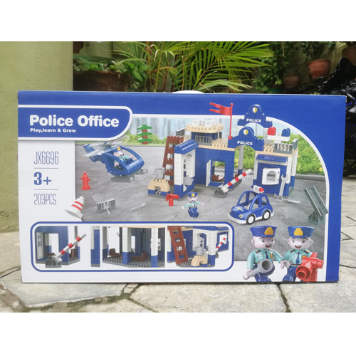 Plastic Police Parking Lot Game Set, Blue