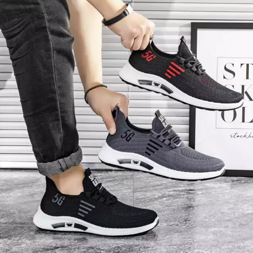 Classic Men's Running Shoes Summer Breathable Flying Line Particle Shock Absorber Jogging Shoes