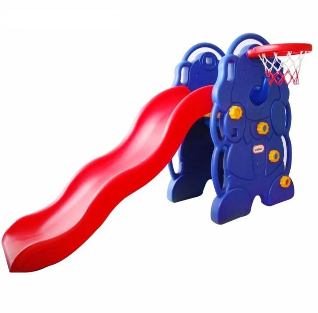 Elephant Shaped Slide With Basketball Net