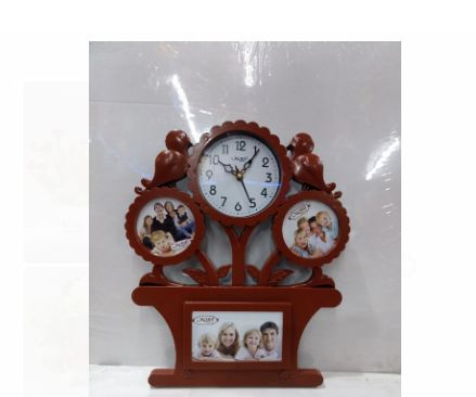 Wedding Love Movements Peacock Photo Frame with Clock for Home Decoration Wall and Gift Item.