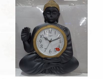 President Buddha Idol Statues Wall Clock for Living Room, Home, Bedroom, Kitchen, Office
