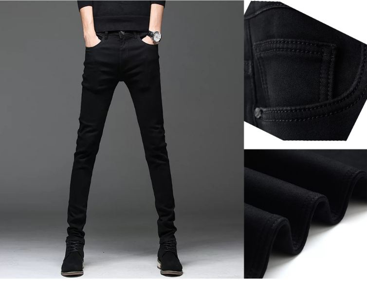 Men's stylish summer Black Stretchable Jeans Pant