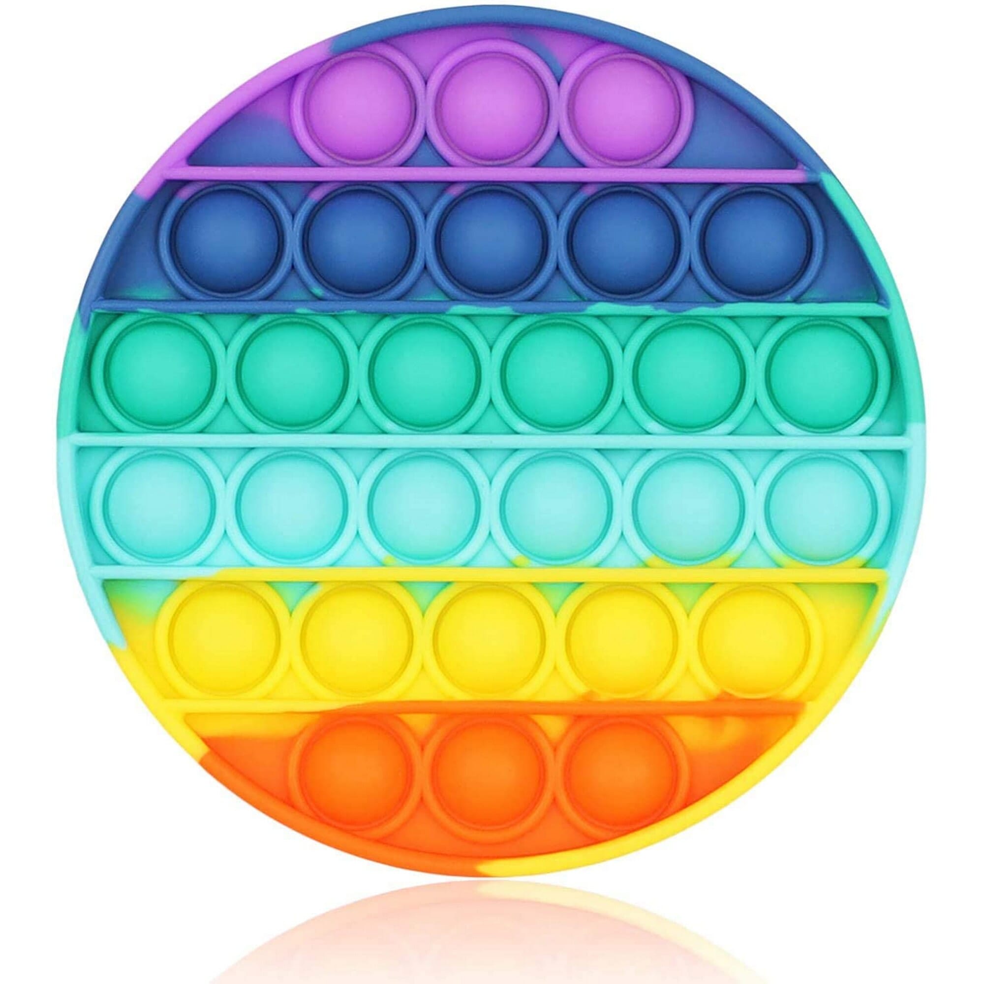 Rainbow Circle Bubble Fidget Toy 100 Silicone Online Shopping In 