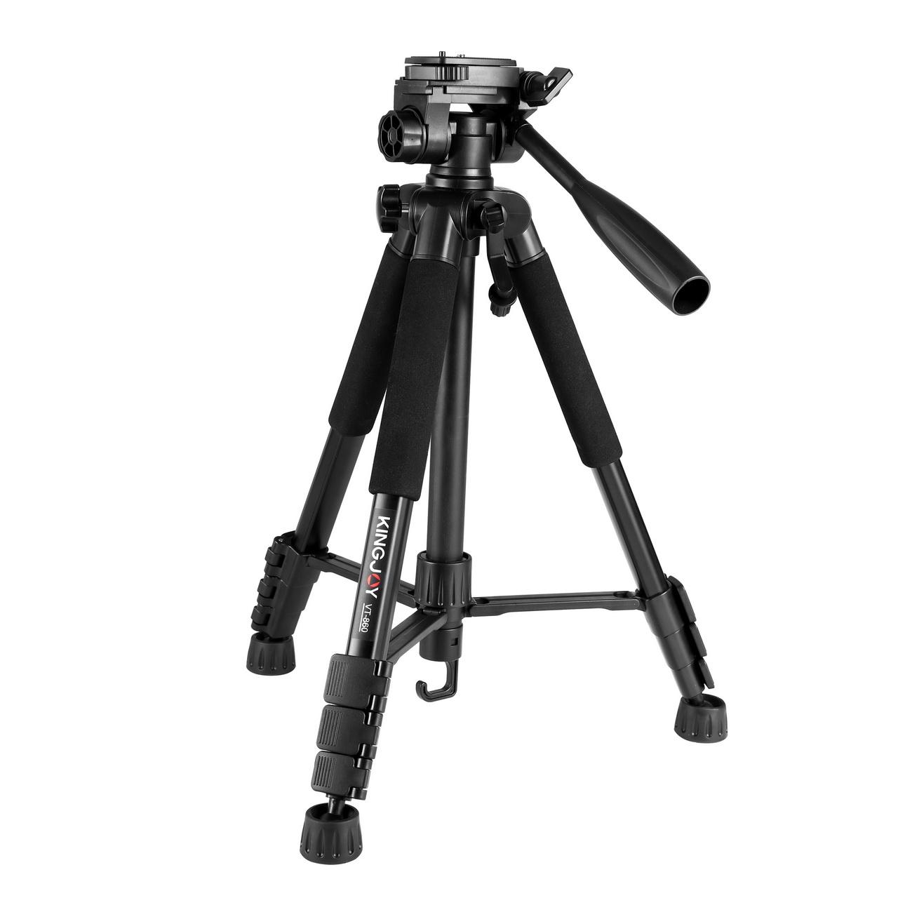 Travel Camera Tripod Kit, Lightweight Aluminum Tripods with Fluid Head for Photography Video Shooting, YouTube Videos, Live Webcasts