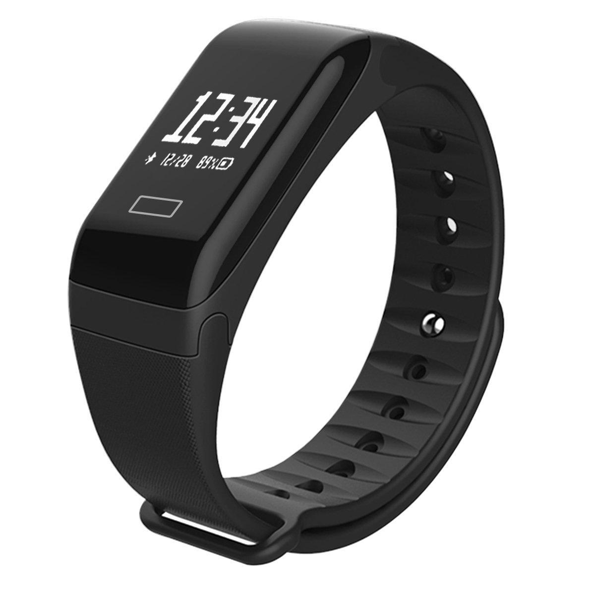 Smart Watch Bracelet Heart Rate and Blood Pressure Sleep Waterproof Wristband Black