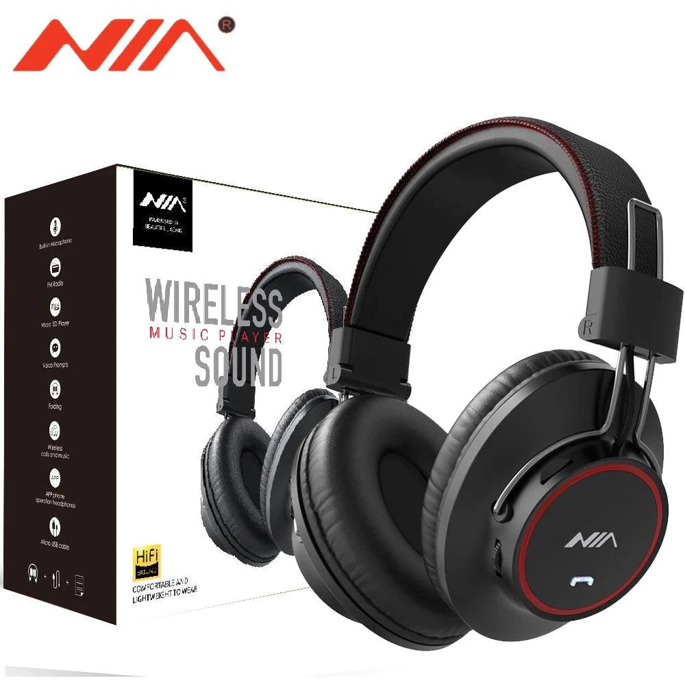 Stereo Over ear wireless Bluetooth foldable headphones mp3 play headset
