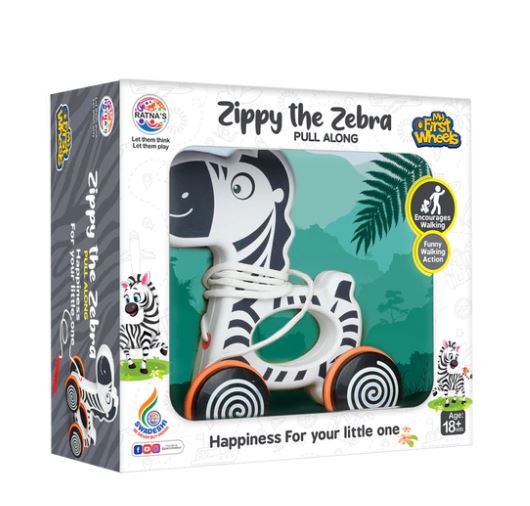 Zippy The Zebra Pull Along Toy