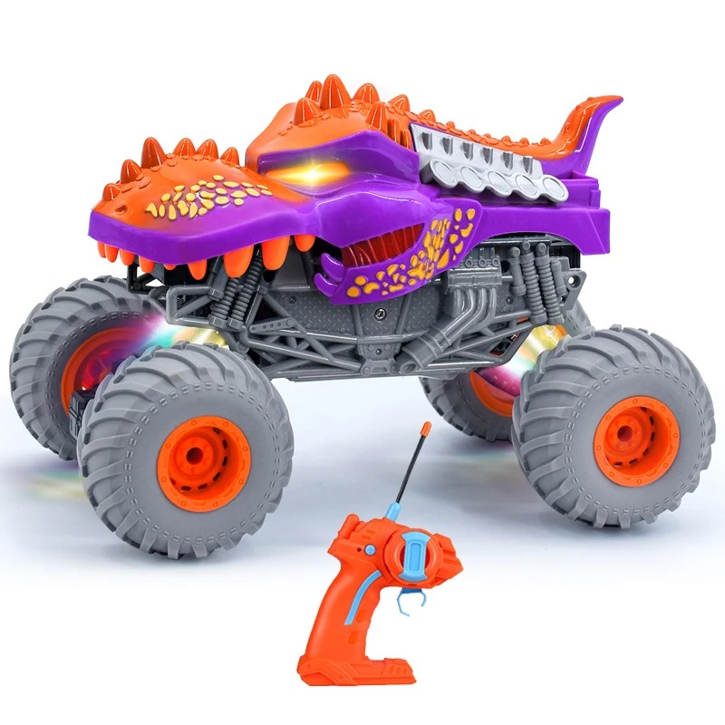 Kids RC Monster Shark Truck Dinosaur Car 2.4 Ghz RC Stunt Toy Car Tank Remote Control Car Toys