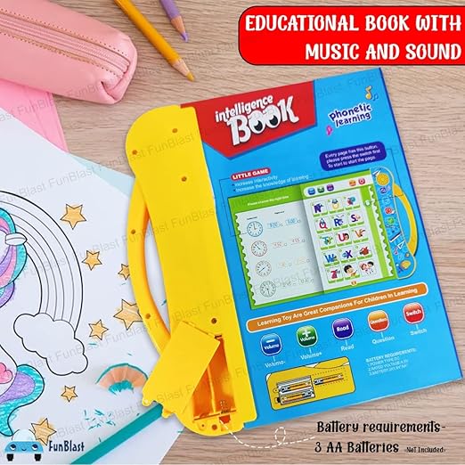 Kids Educational ABC and 123 E-Learning Kids Electronic Activity Notebook