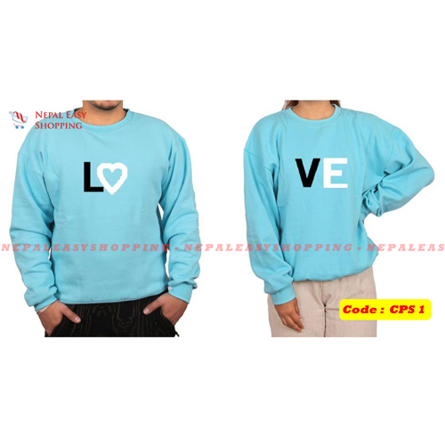 Love - Navyblue  Matching Couple Hoodies - His and Her SweatShirts