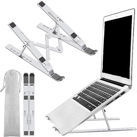 Adjustable Home Office Portable Aluminum Laptop Tablet Holder Stand Compatible with Multiple Devices